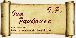 Iva Pavković vizit kartica